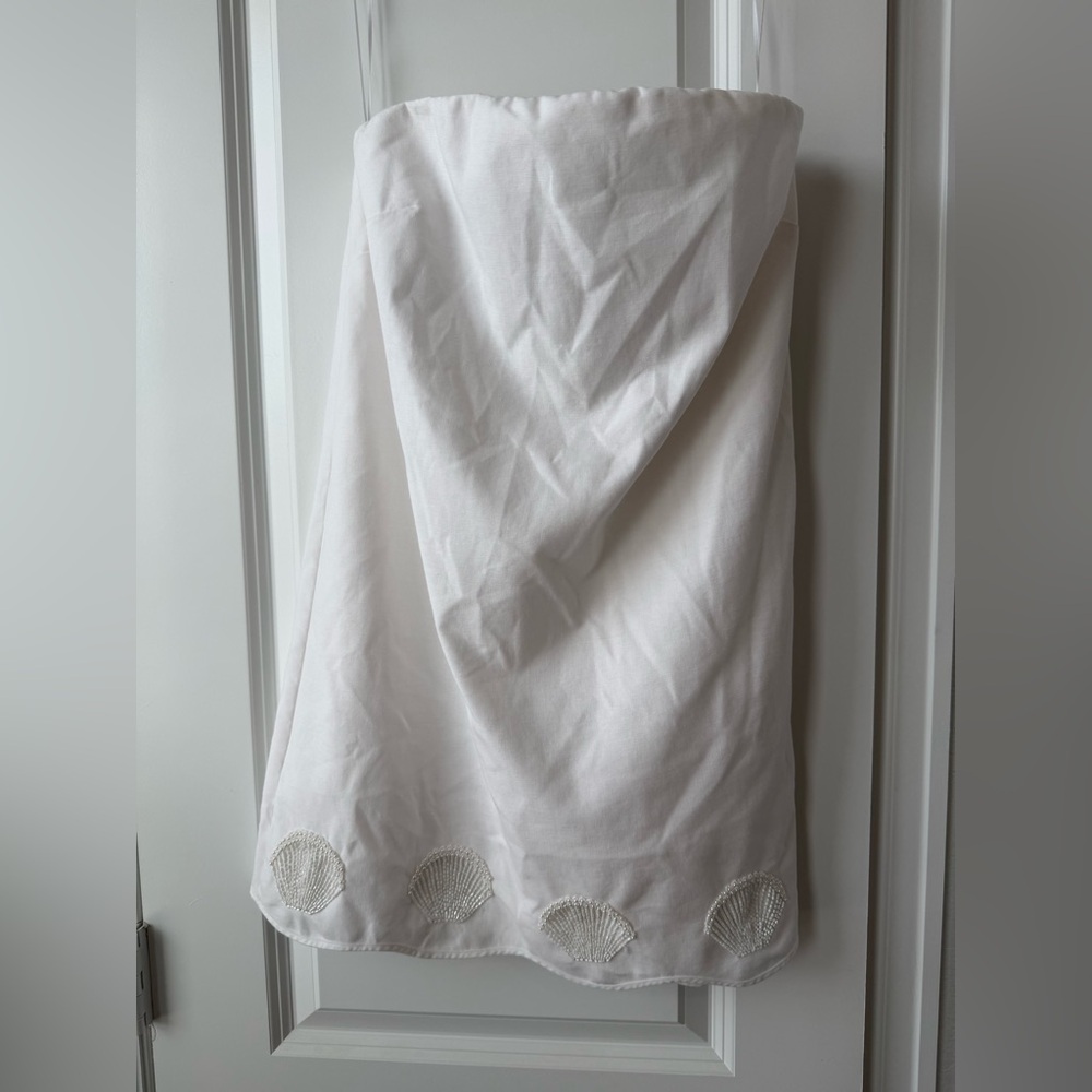 H&M White Dress with Shell Embellishments